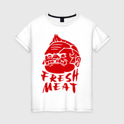 Женская футболка хлопок Fresh meat Свежее мясо