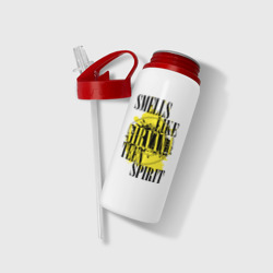 Бутылка для воды с трубочкой Smells like teen spirit - фото 2