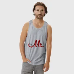 Мужская майка хлопок Mr. Just married - фото 2
