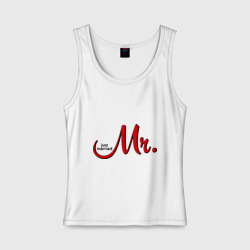 Женская майка хлопок Mr. Just married