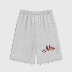 Женские шорты oversize футер хлопок Mrs. Just married
