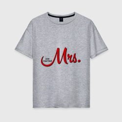 Женская футболка хлопок Oversize Mrs. Just married