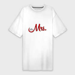 Платье-футболка хлопок Mrs. Just married
