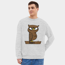 Мужской свитшот oversize без начеса хлопок What? - фото 2