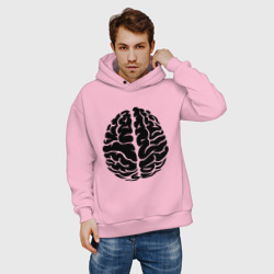 Мужское худи Oversize хлопок Он - мозг - фото 2