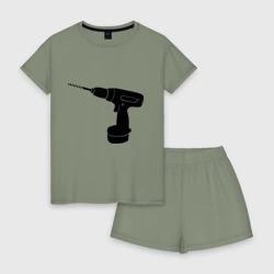 Женская пижама с шортиками хлопок Она - перфоратор