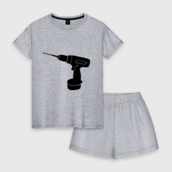 Женская пижама с шортиками хлопок Она - перфоратор