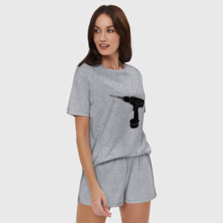 Женская пижама с шортиками хлопок Она - перфоратор - фото 2