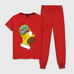 Женская пижама хлопок Мозг Гомера