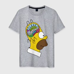 Мужская футболка хлопок Мозг Гомера
