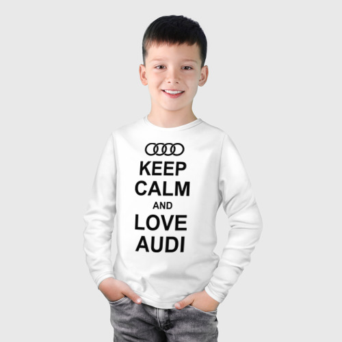 Детский лонгслив хлопок Keep calm and love audi - фото 3