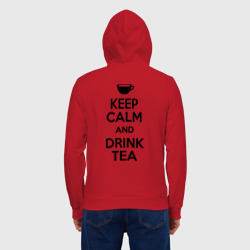 Мужская толстовка на молнии хлопок Keep calm and drink tea - фото 2