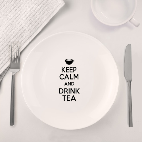 Набор: тарелка + кружка Keep calm and drink tea - фото 4