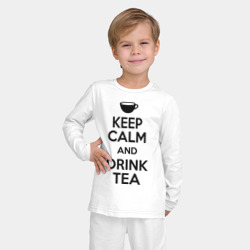 Детская пижама с лонгсливом хлопок Keep calm and drink tea - фото 2