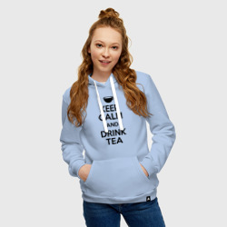 Женская толстовка хлопок Keep calm and drink tea - фото 2