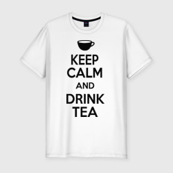 Мужская футболка хлопок Slim Keep calm and drink tea