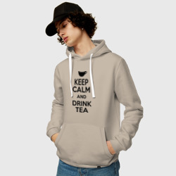 Мужская толстовка хлопок Keep calm and drink tea - фото 2