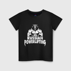 Детская футболка хлопок Russian powerlifting