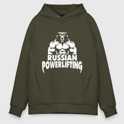 Мужское худи Oversize хлопок Russian powerlifting