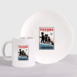 Набор: тарелка + кружка Futurama poster