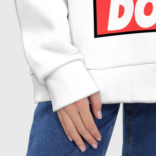 Женское худи Oversize хлопок Homer dope, цвет белый - фото 8