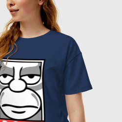 Женская футболка хлопок Oversize Homer dope - фото 2