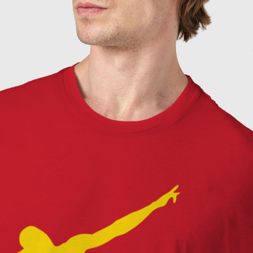 Мужская футболка хлопок Усейн Болт, цвет красный - фото 6