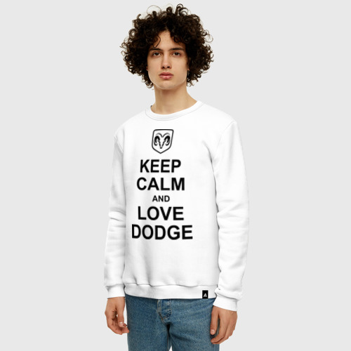 Мужской свитшот хлопок keep calm and love dodge - фото 3