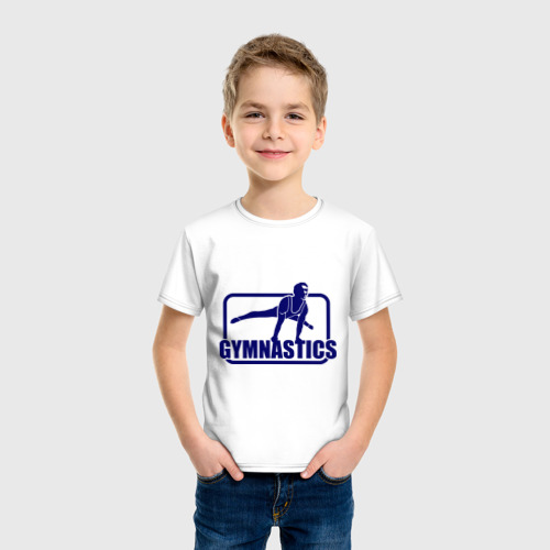 Детская футболка хлопок Gimnastic (Гимнастика), цвет белый - фото 3