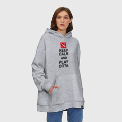 Худи SuperOversize хлопок Keep calm and play Dota - фото 2