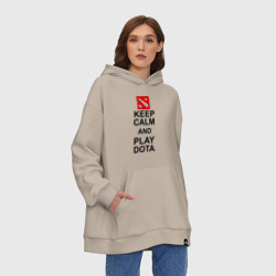 Худи SuperOversize хлопок Keep calm and play Dota - фото 2