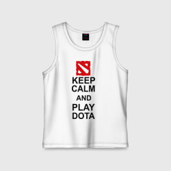 Детская майка хлопок Keep calm and play Dota