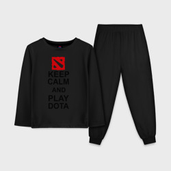 Детская пижама с лонгсливом хлопок Keep calm and play Dota