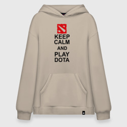 Худи SuperOversize хлопок Keep calm and play Dota