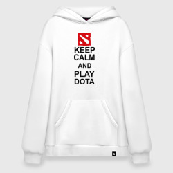 Худи SuperOversize хлопок Keep calm and play Dota