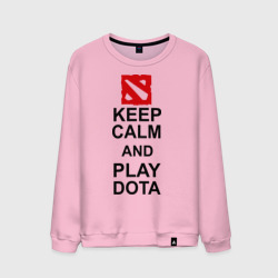 Мужской свитшот хлопок Keep calm and play Dota