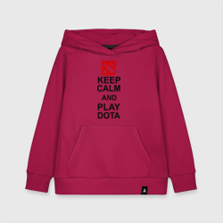 Детская толстовка хлопок Keep calm and play Dota