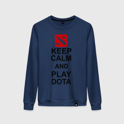 Женский свитшот хлопок Keep calm and play Dota