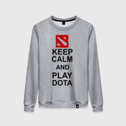 Женский свитшот хлопок Keep calm and play Dota