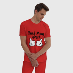 Мужская пижама хлопок Best Mom ever! самая лучшая мама - фото 2