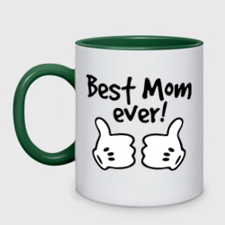 Кружка двухцветная Best Mom ever! самая лучшая мама