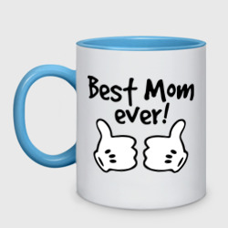 Кружка двухцветная Best Mom ever! самая лучшая мама