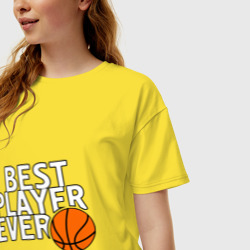 Женская футболка хлопок Oversize Best player ever.Лучший игрок всех времен - фото 2