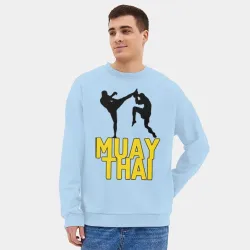 Мужской свитшот oversize без начеса хлопок Муай тай Muay Thai - фото 2