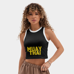 Женская укороченная майка-топ хлопок Муай тай Muay Thai - фото 2