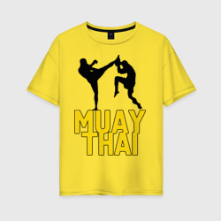 Женская футболка хлопок Oversize Муай тай Muay Thai