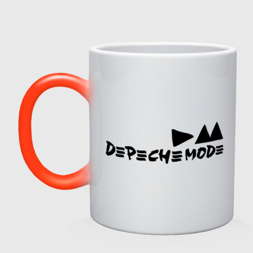 Кружка хамелеон Depeche mode 9, цвет белый + красный