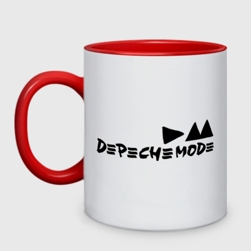 Кружка двухцветная Depeche mode 9, цвет белый + красный