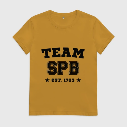 Женская футболка хлопок Team Saint-Petersburg