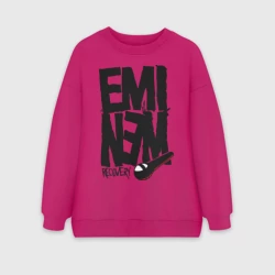 Женский свитшот oversize без начеса хлопок Eminem recovery